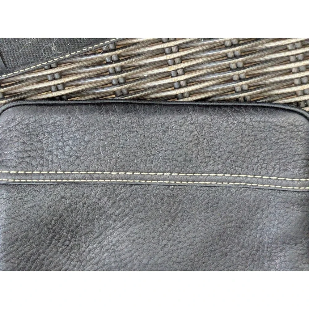 Y2K Coach 10285 Black Pebbled Leather Crossbody Swing Pack Shoulder Bag Purse